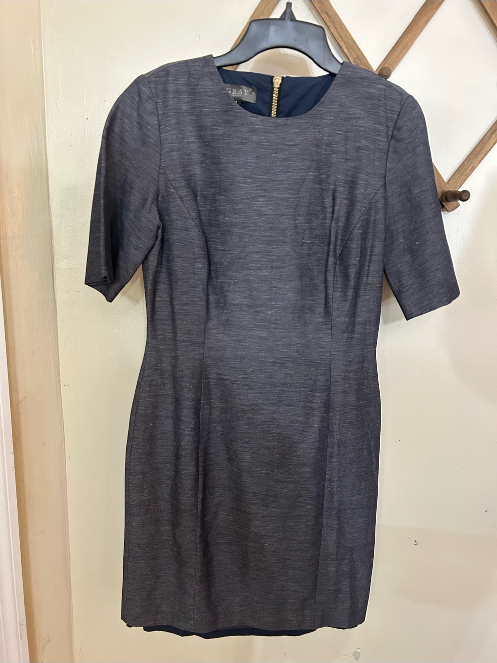 Classic Sheath Dress in Dark Gray